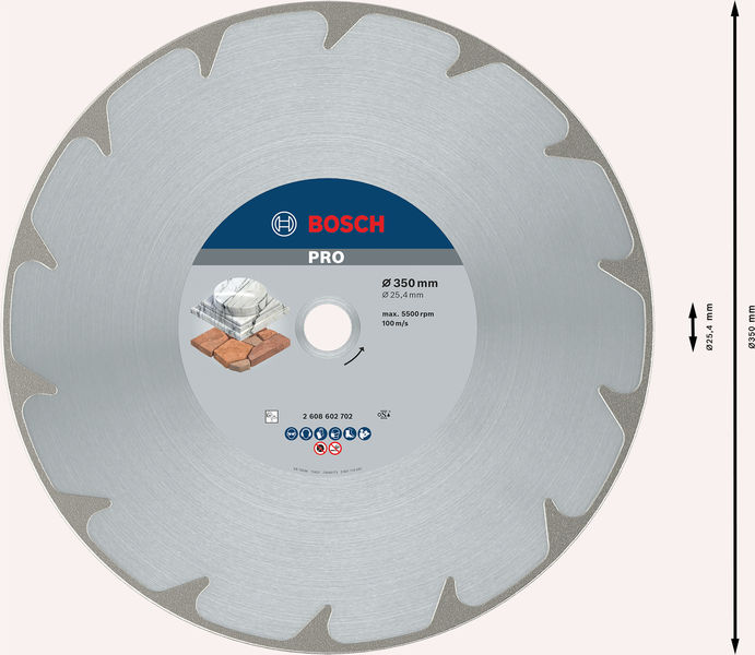 Bosch PRO Marble Diamanttrennscheibe, 350 x 25,4 mm