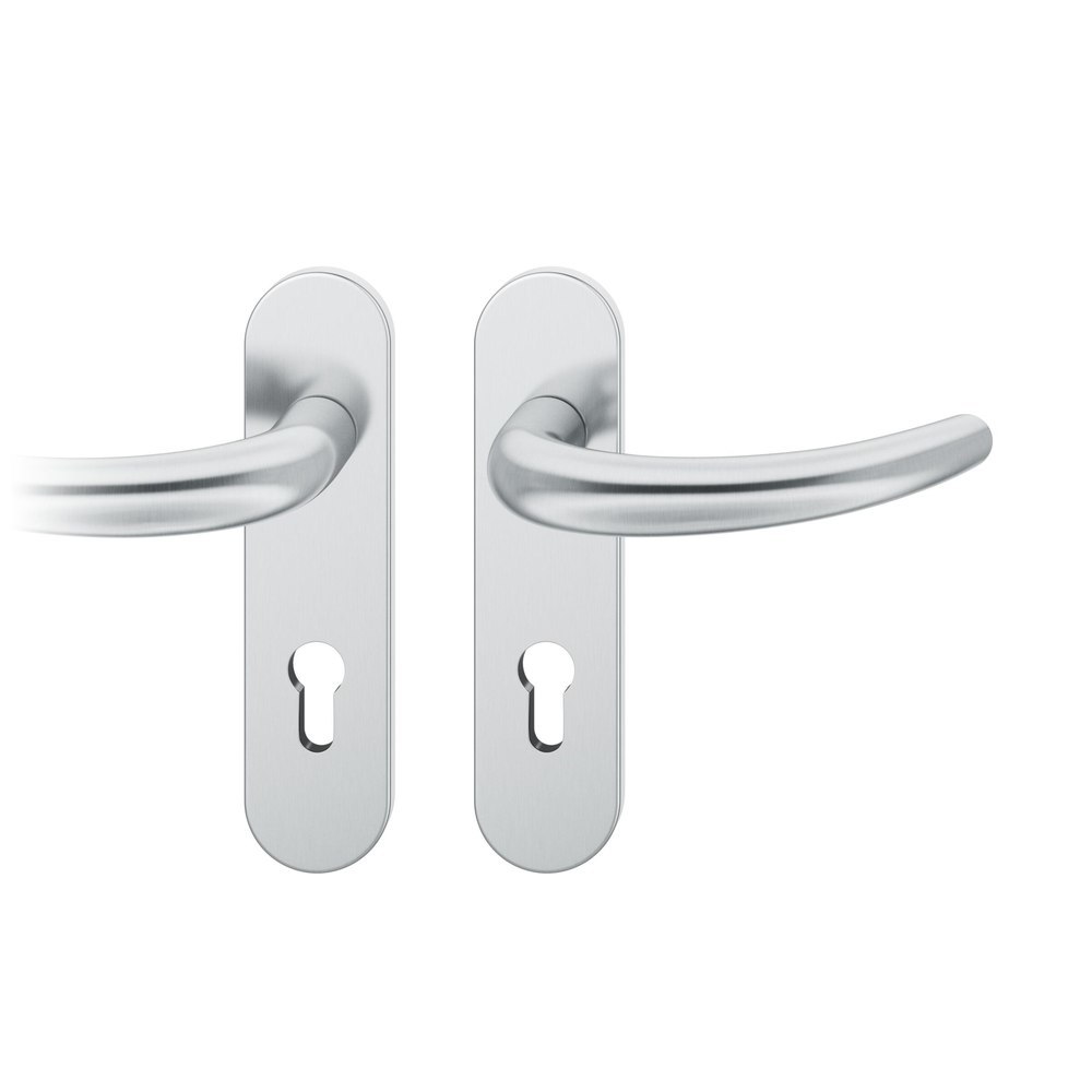 FSB FH Drückergarnitur mit Kurzschild 79 1160, AGL 3, Edelstahl