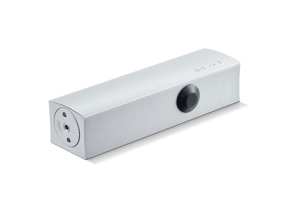 Magnetischer Türsensor, Alarm-Sensor, Rechteckgehäuse, silbergrau, runde Taste