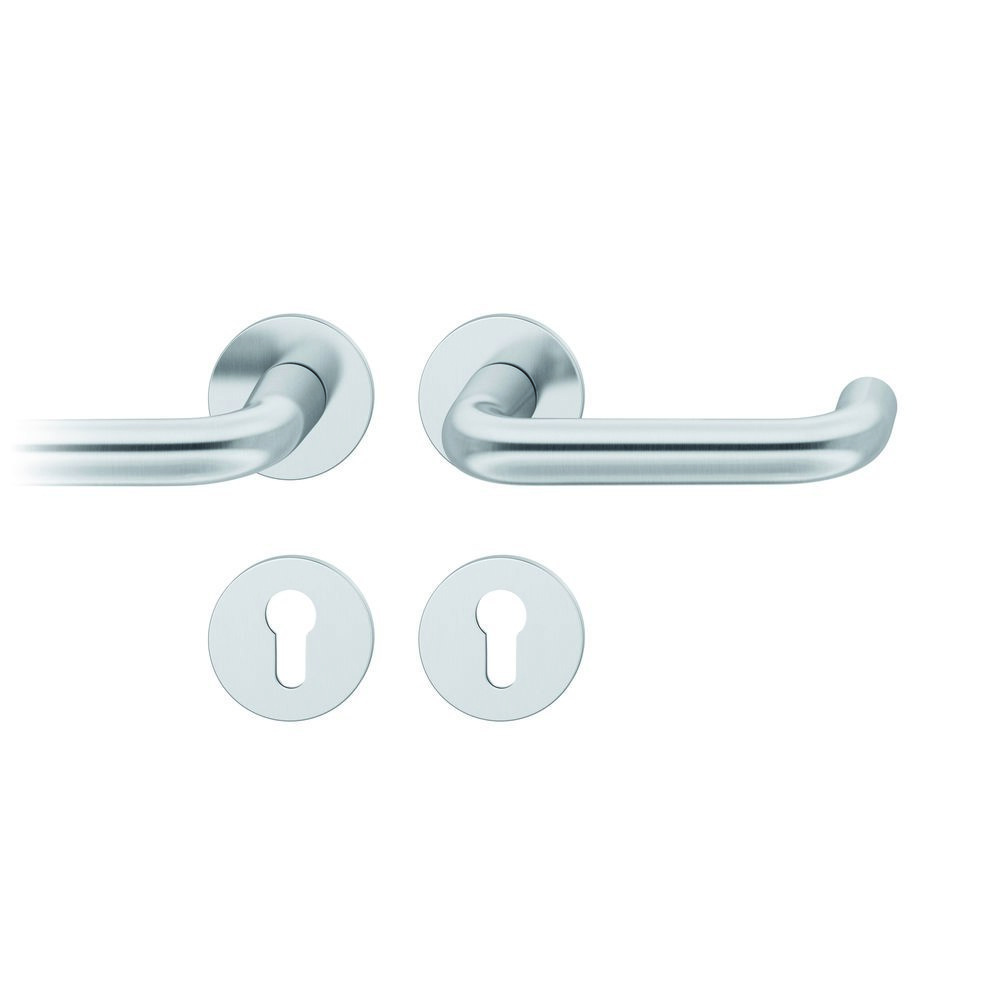 Türgriff, Türdrücker, Rundgriff, Schlossrosette, Edelstahl