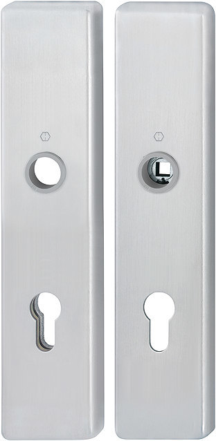 HOPPE Schutz-Langschild 2221/2210 eck.,ES1/PZ 72/8,F31-1,TS 37-47