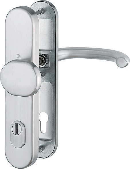 HOPPE FH Schutz-Wechselgarnitur Marseille mit Langschild FS-E86G/3332ZA/3310/1138F, Edelstahl