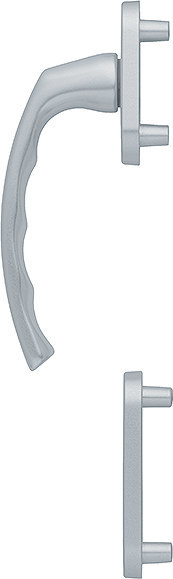 HOPPE Fenstertür-Halbgarnitur Liège 0540/66N/66NS, N 10, Profilzylinder gelocht