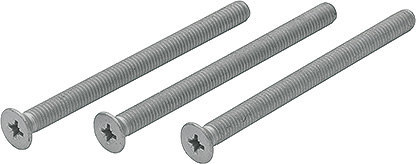 HOPPE Gewindeschrauben-Set M6 für Profiltür-Schutz-Wechselgarnituren, Eisen