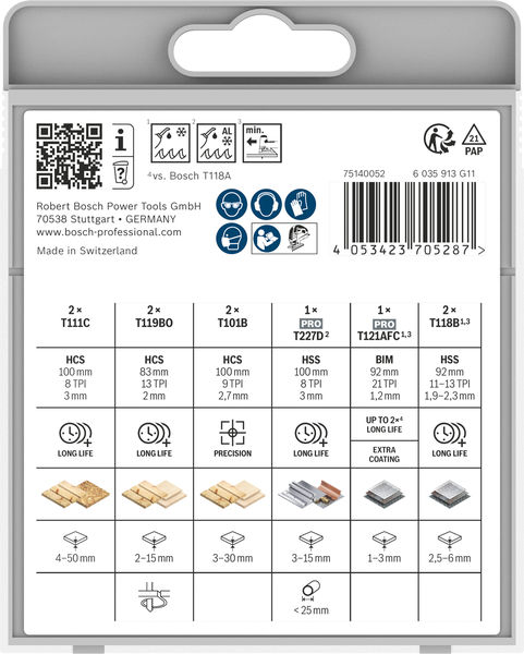 Produktbild Verpackung, saw blade, hazardous, carbide, hss, laser cuttable