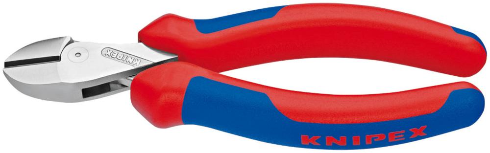 KNIPEX Kompakt-Seitenschneider  verchromt mit Kunststoff-Griffen 160mm
