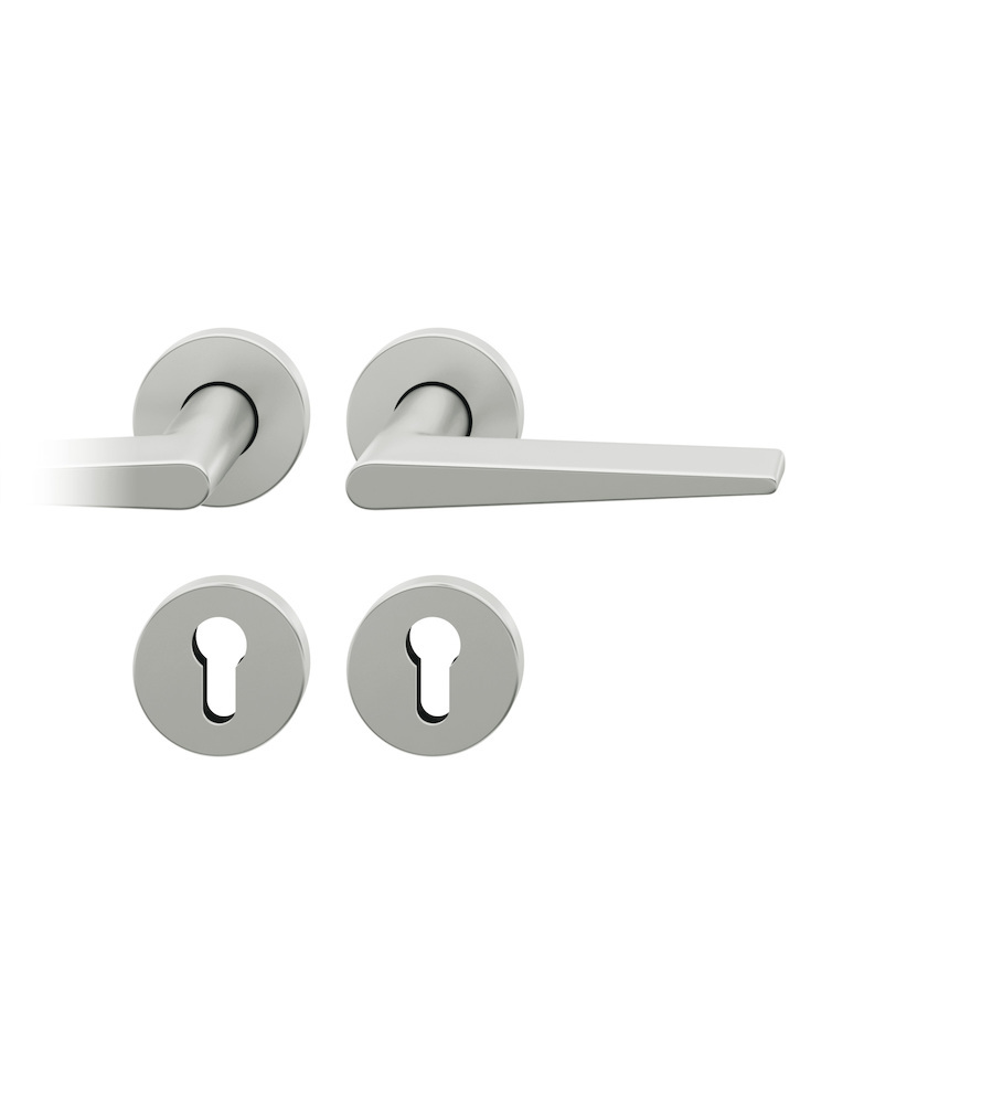 FSB Drückergarnitur mit Rosetten 12 1005, ASL, rund, VK 8,5 mm, mit Nocken, Aluminium