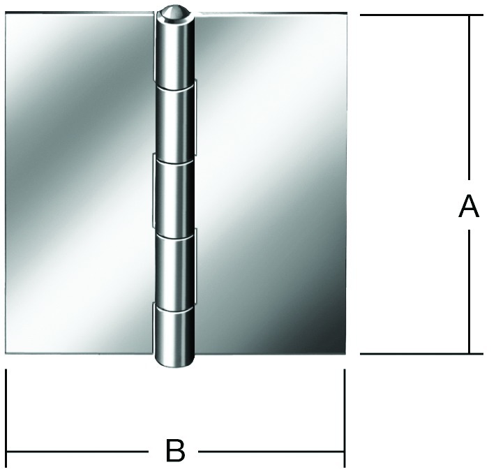Scharnier VORMANN AUGUST 010503, ungebohrt, Edelstahl
