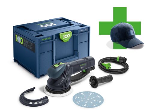 100 Jahre Getriebe-Exzenterschleifer ROTEX RO 150 FEQ-Plus 100Y, Bekleidung, Schutzhelm, Helm