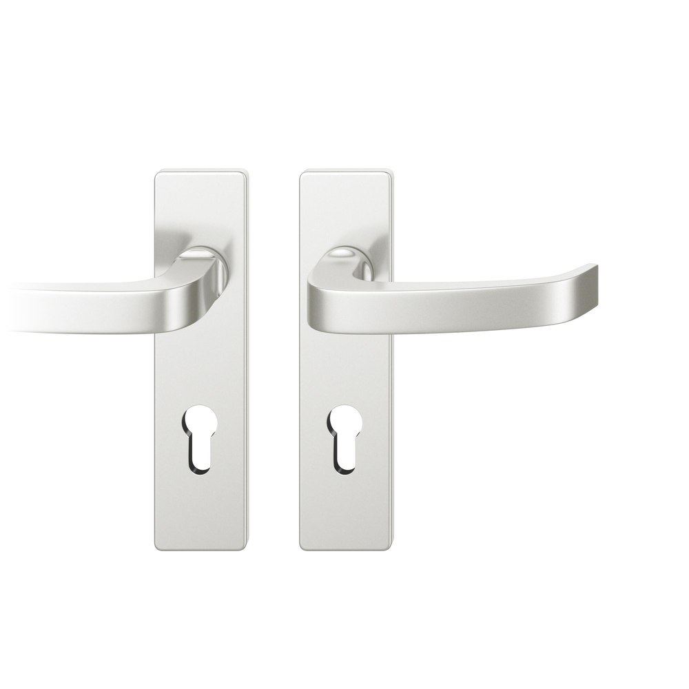 FSB FH Drückergarnitur mit Kurzschild 79 1164, AGL 3, Aluminium