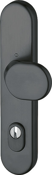 HOPPE Knopf auf Schutz-Langschild M86G/3332ZA, 10/92, Messing