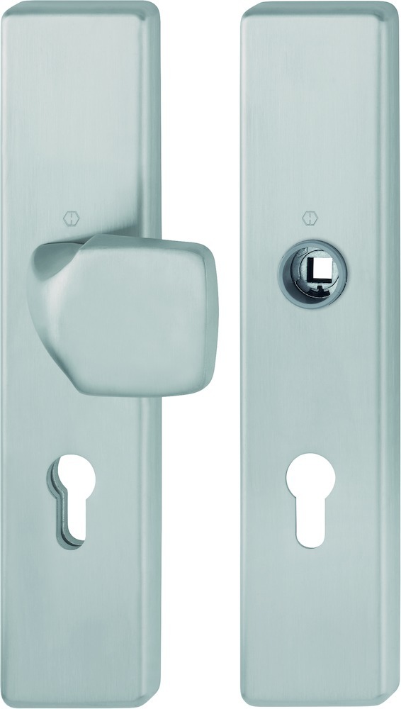 HOPPE Schutz-Wechselgarnitur mit Langschild E61G/2221/2210, ohne Lochteil, 8/72 mm, ES 1 (SK2), Edelstahl