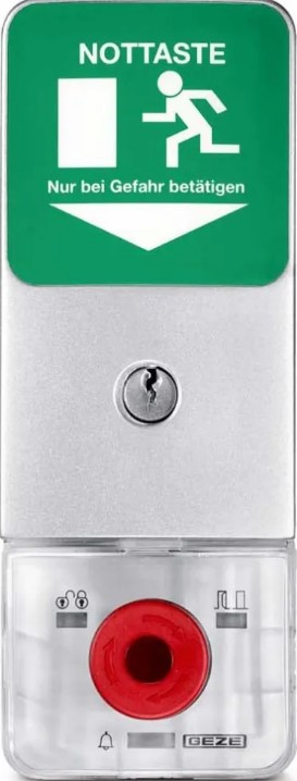 Notfallknopf, Rufknopf, Notruf, Sicherheitsknopf, Blink-rot