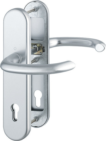 HOPPE Schutz-Drückergarnitur Marseille mit Langschild 1138/3331/3410, 10/92 mm, Aluminium