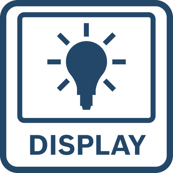 Symbol, display, Icon, Glühbirne, blau, Beschilderung