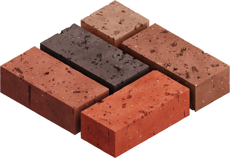 Material-Symbol, Ziegelstein, Klinker, Mauerwerk, Farbvariante, Roter Ton