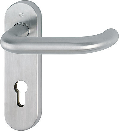 HOPPE FH AP Drückergarnitur Paris mit Kurzschild FS-E138/353KH, Edelstahl