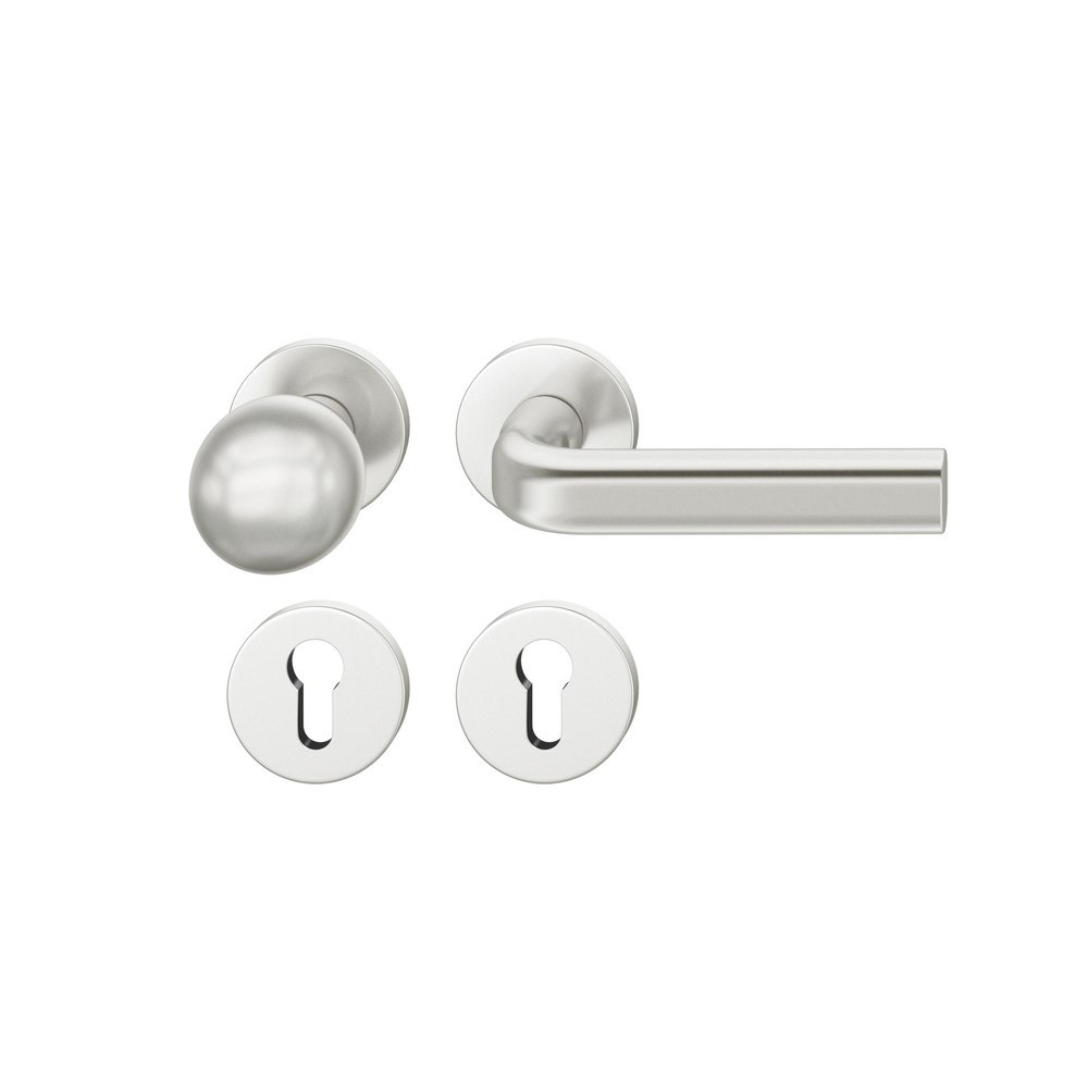 FSB Wechselgarnitur mit Rosetten 72 1242, AGL3, rund, VK 8 mm, Aluminium