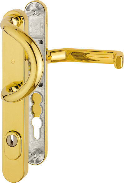 HOPPE Schutz-Wechselgarnitur Liverpool mit Schmalschild M551G/3359ZA/3357N/1313G, Messing