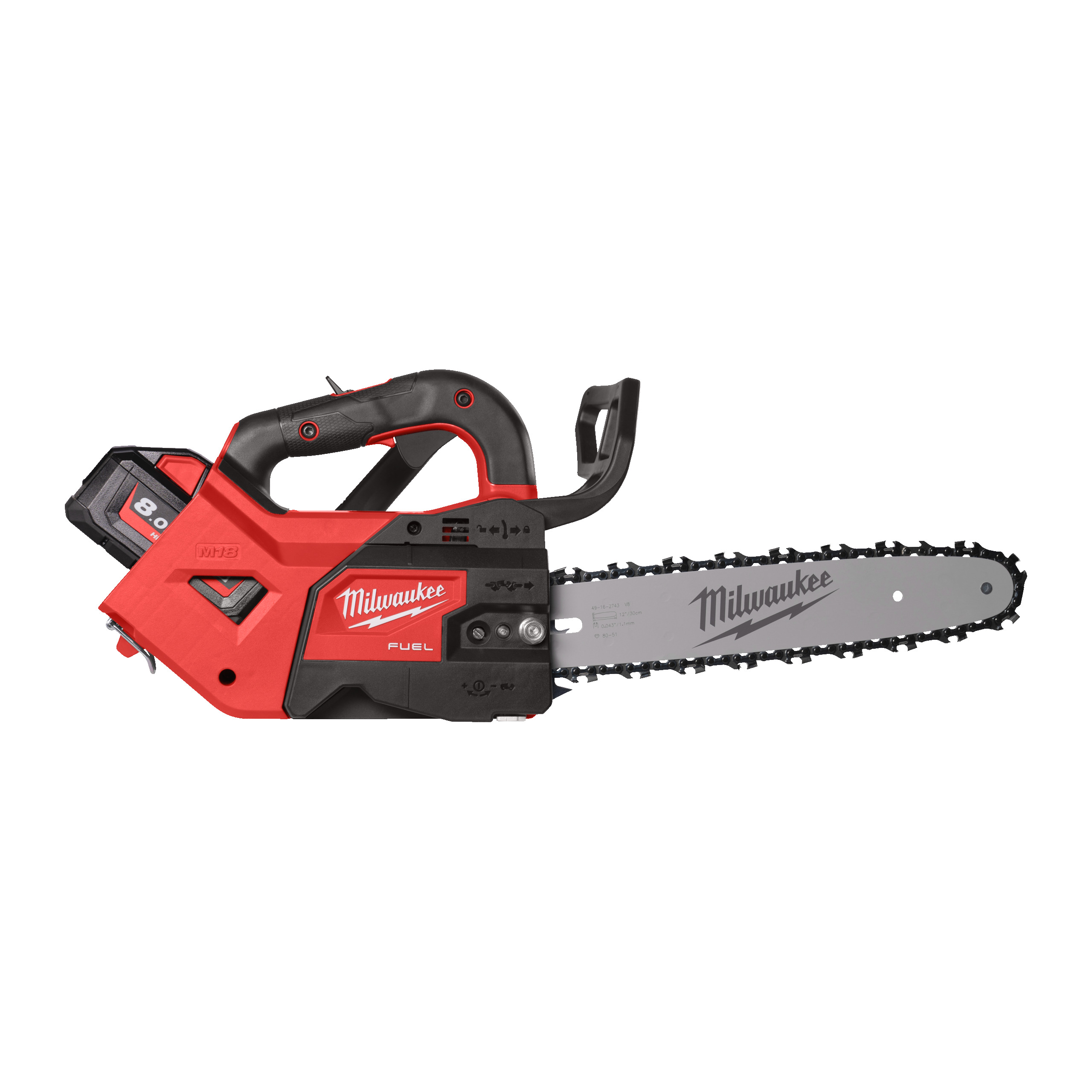 Milwaukee M18 FUEL Akku-Top-Handle-Kettensäge 30cm M18FTHCHS30-802