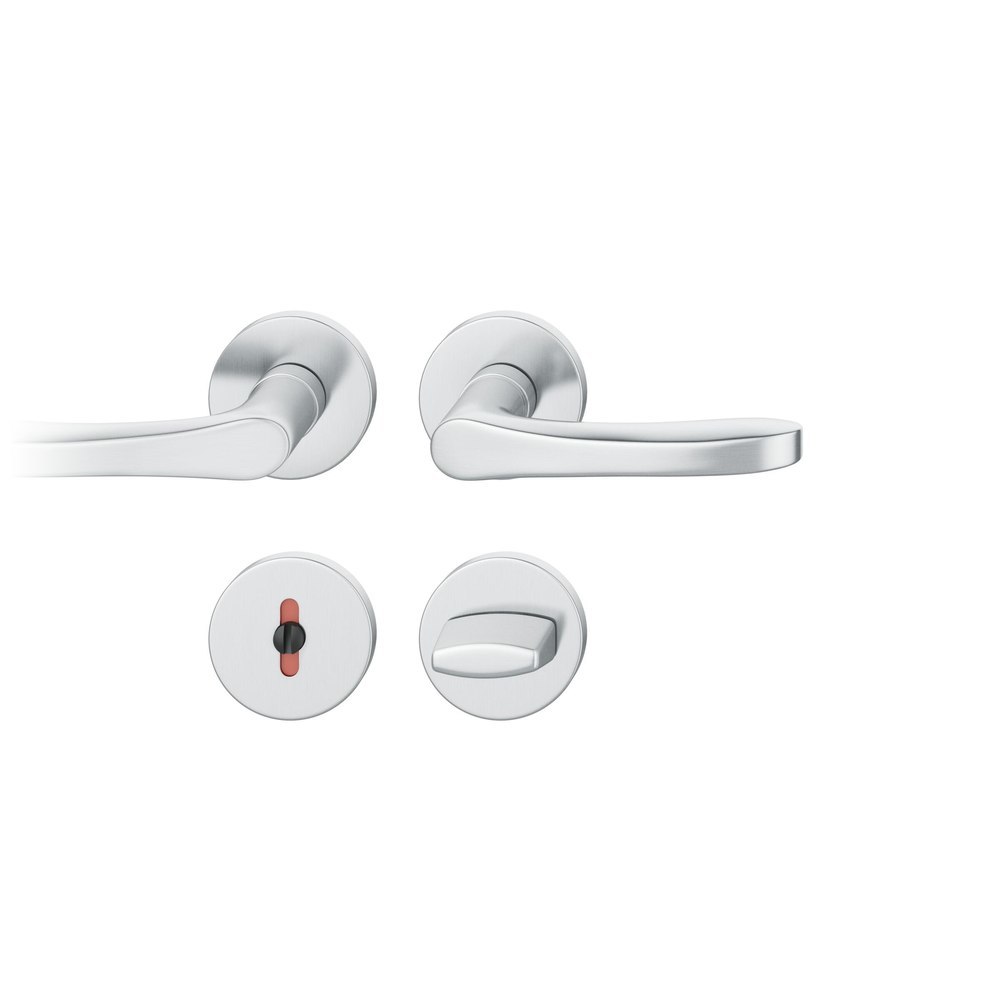 FSB Drückergarnitur mit Rosetten 12 1106, ASL, rund, VK 8 mm, mit Nocken, Edelstahl