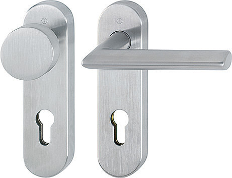 HOPPE Wechselgarnitur Stockholm mit Kurzschild E58/353KH/1140, Edelstahl