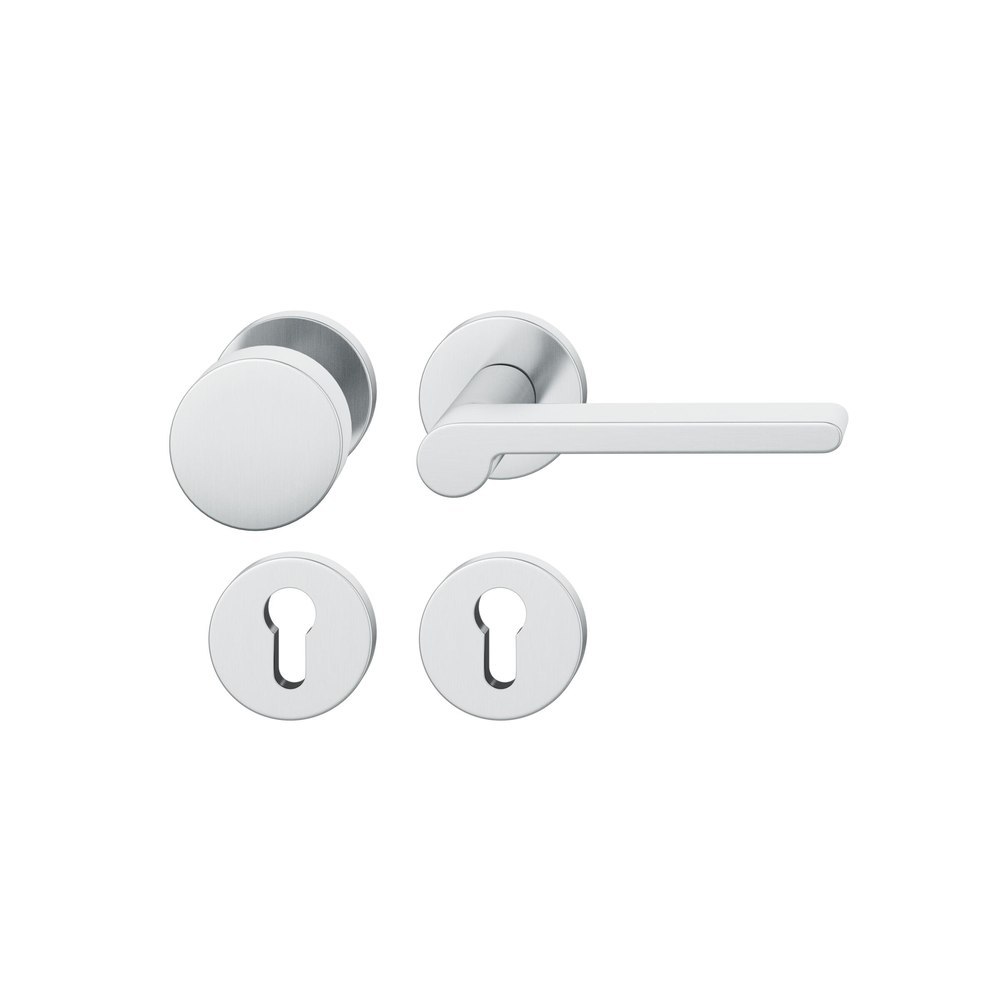 FSB Wechselgarnitur mit Rosetten 12 1021, Knopf 0 829, VK 8, rund, Edelstahl