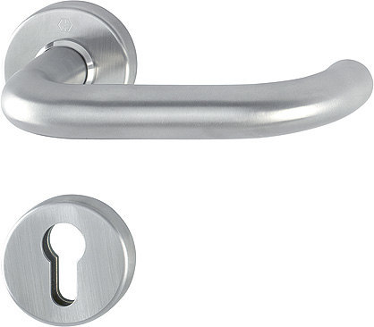 HOPPE Drücker-Halbgarnitur Paris mit Rosetten E138Z/42/42S, Edelstahl