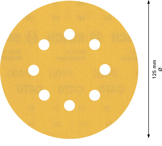 Bosch EXPERT C470 Schleifpapier mit 8&nbsp;Löchern für Exzenterschl., 125&nbsp;mm, K 180, 50-tlg.