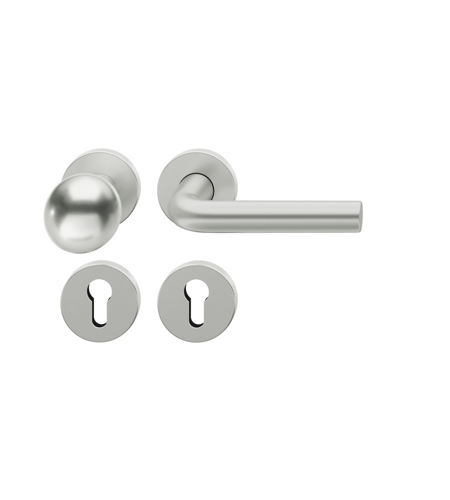 FSB Wechselgarnitur mit Rosetten 12 1075, ASL, rund, VK 8 mm, Aluminium