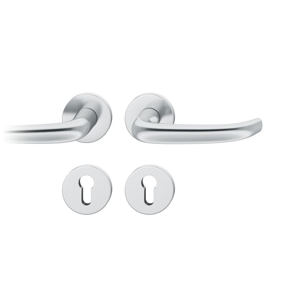 FSB FH Drückergarnitur mit Rosetten 79 1053, rund, mit Nocken, VK 9, AGL3, Edelstahl