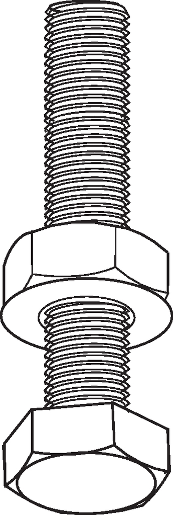 Strichzeichnung, Maschine, Schraube