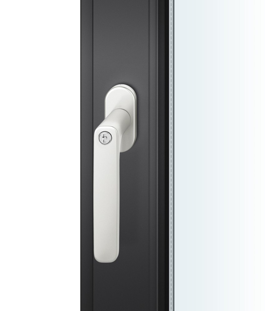Türdriegel, Türgriff, Fensterrahmen, Metall, Glasseite
