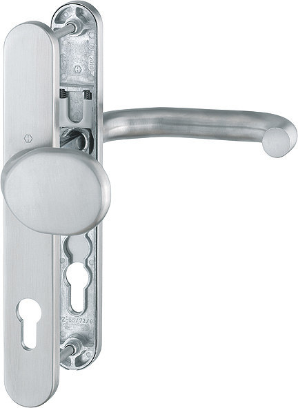 HOPPE Wechselgarnitur Paris mit Schmalschild RD-E86G/3357N/138GF, Edelstahl