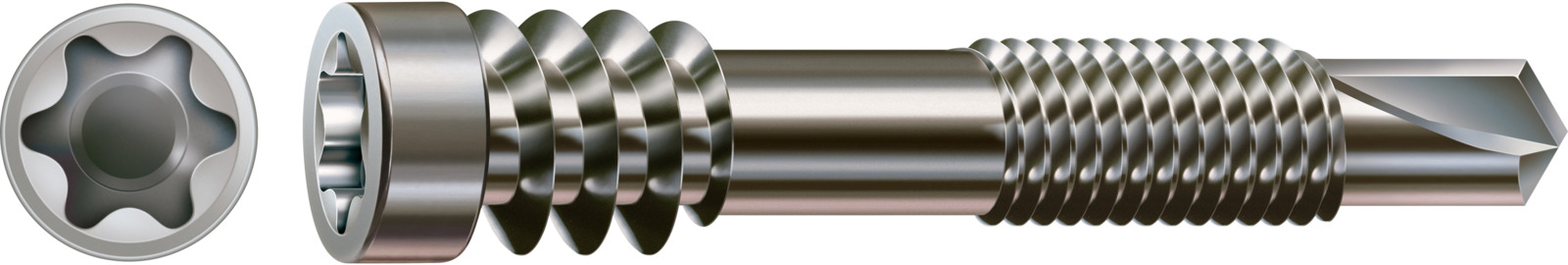 Holzschraube, Metallschraube, Schlitzkopf, Gewindeschraube, Kopflose Spitze