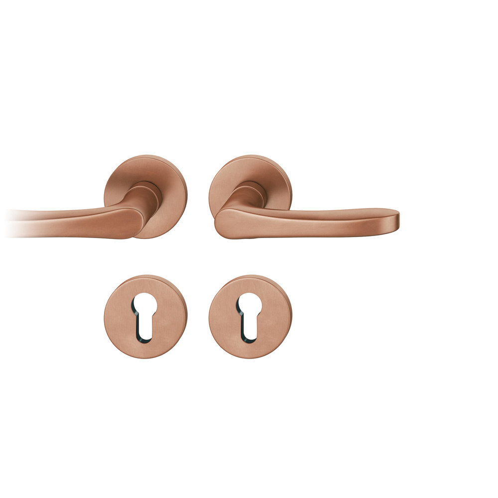 FSB FH Drückergarnitur mit Rosetten 76 1106, rund, mit Nocken, VK 9, AGL3, Bronze