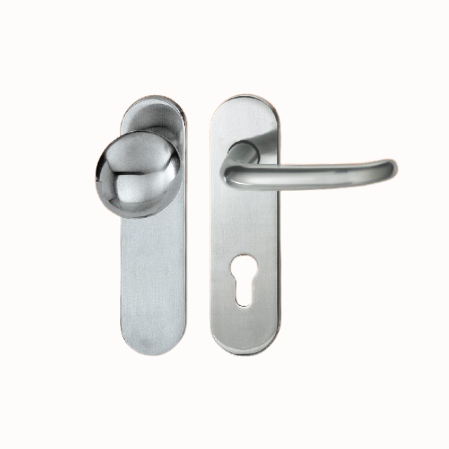 Türdrücker, Zuggriffset, Metall, Chrom, Türbeschlag