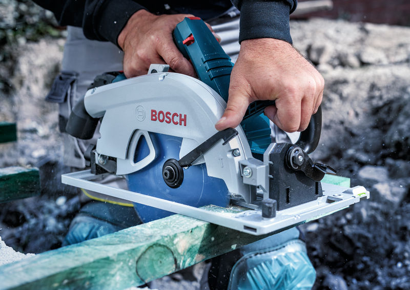 Detailbild, Kreissäge, Bosch, Baustelle, Sekundärklinge, Holzarbeiten