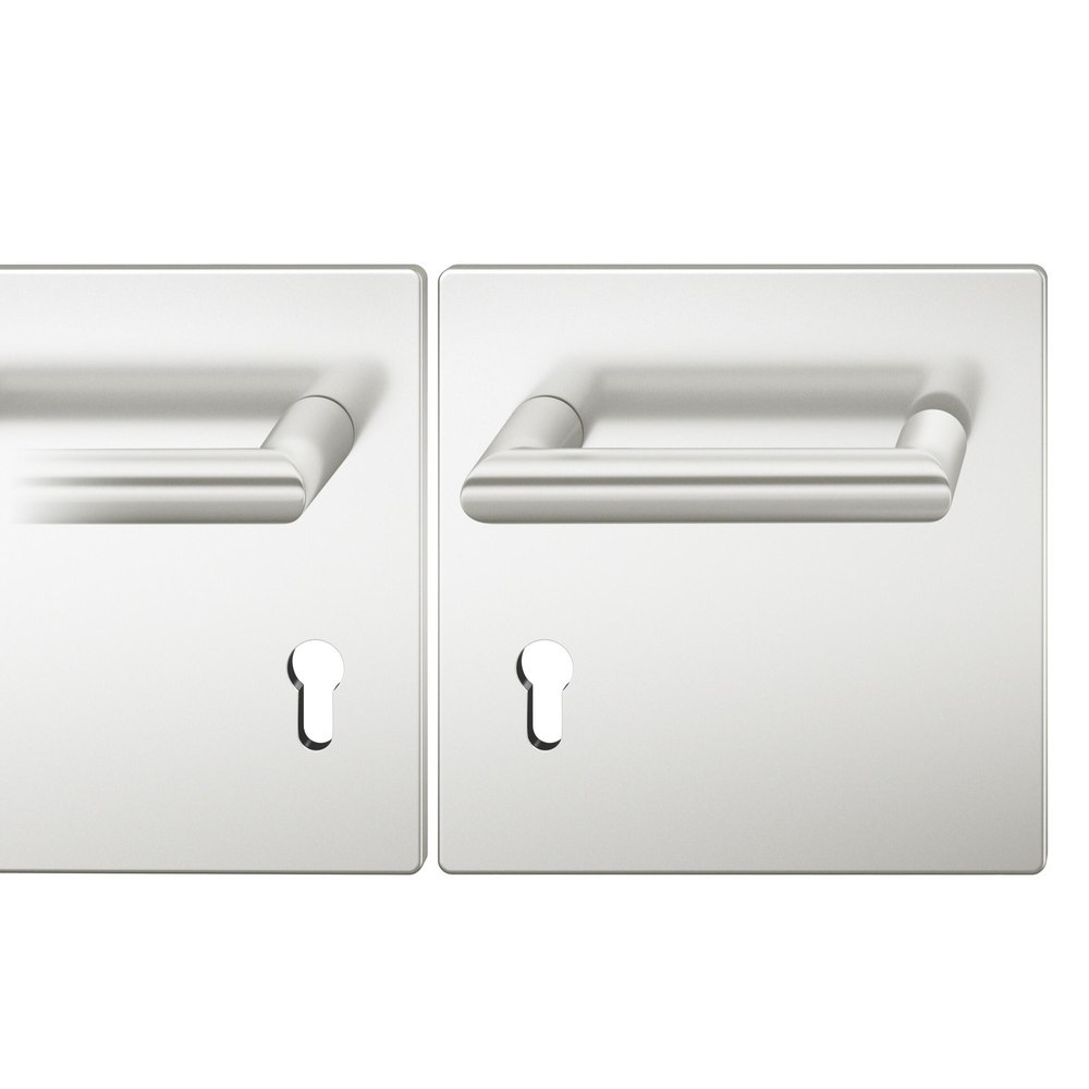 FSB FH Drückergarnitur mit Breitschild 79 1016, AGL3, Aluminium