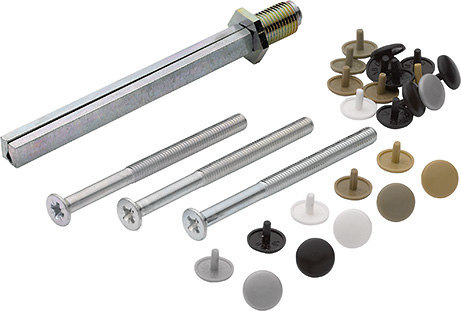 HOPPE Befestigungsset für Profiltür-Wechselgarnituren (Knopf/Griff), VK 8 mm
