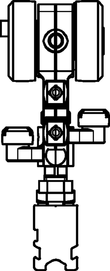 Strichzeichnung, Roboter, Kreuz, Symbol