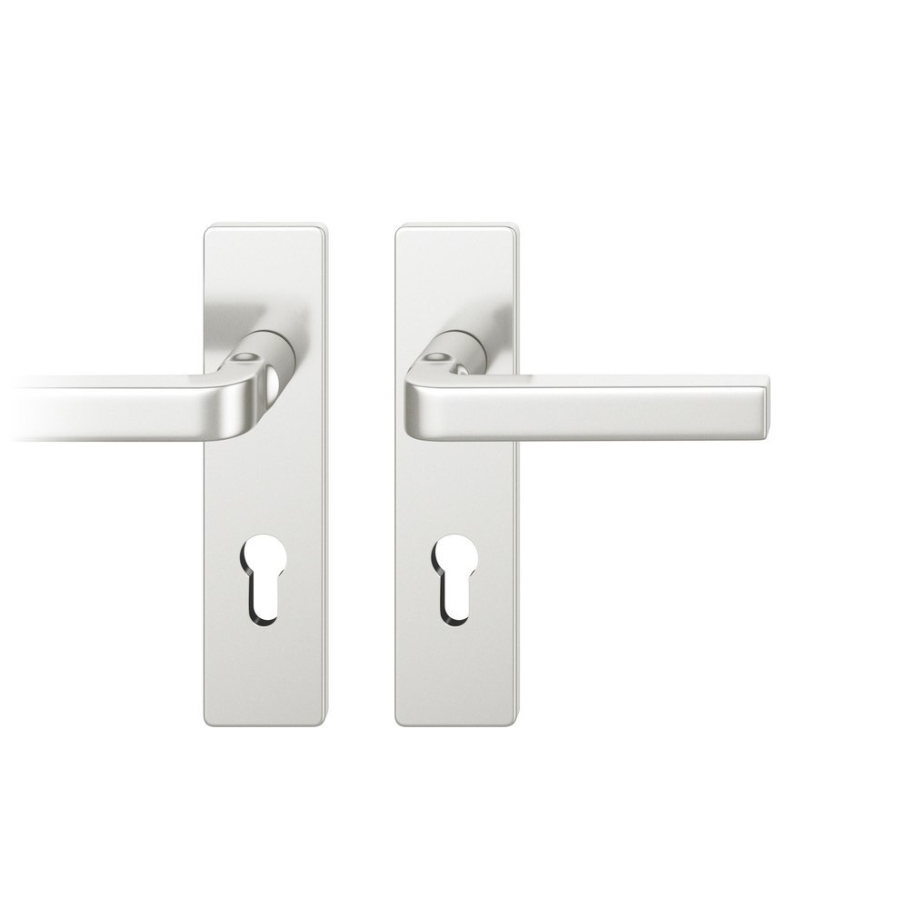 FSB Drückergarnitur mit Kurzschild 72 1004, Aluminium