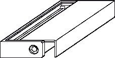 L-rail, Schiene, Metall, Eckwinkel, L form
