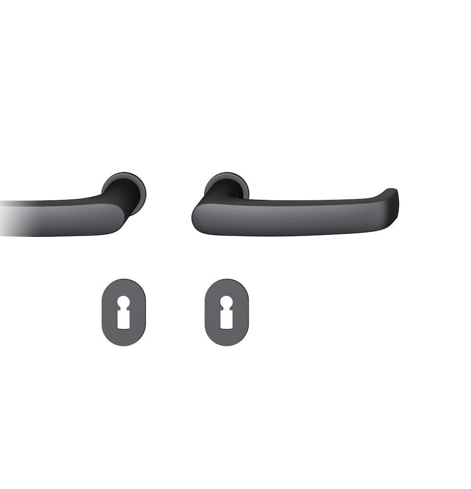 FSB Steckgriff-Drückergarnitur mit Rosetten 15 1045, rund, VK 8 mm, Aluminium