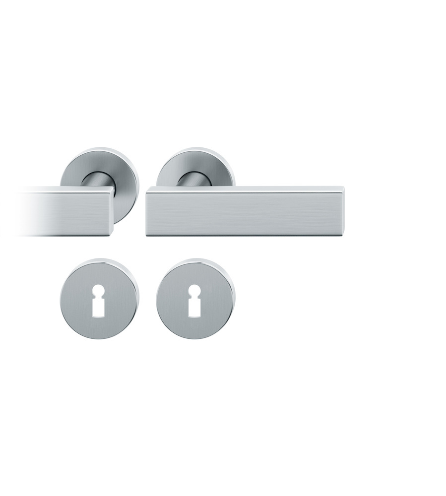 FSB Drückergarnitur mit Rosetten 12 1003, ASL, rund, VK 8 mm, Edelstahl