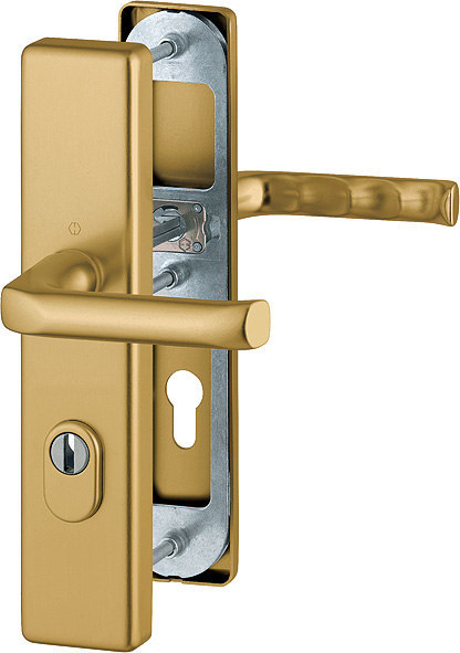 HOPPE Sicherheits-Drückergarnitur London 113/2222ZA/2210,LS eck.,15mm,ES1,ZA/PZ 72/8,F4,TS 37-47