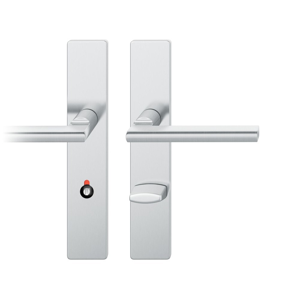 FSB Drückergarnitur mit Langschild 72 1035, eckig, AGL3, Edelstahl