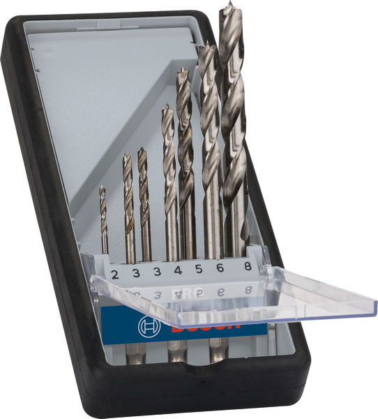 Bosch PRO Wood HSS Holzspiralbohrer-Set. 7-tlg.