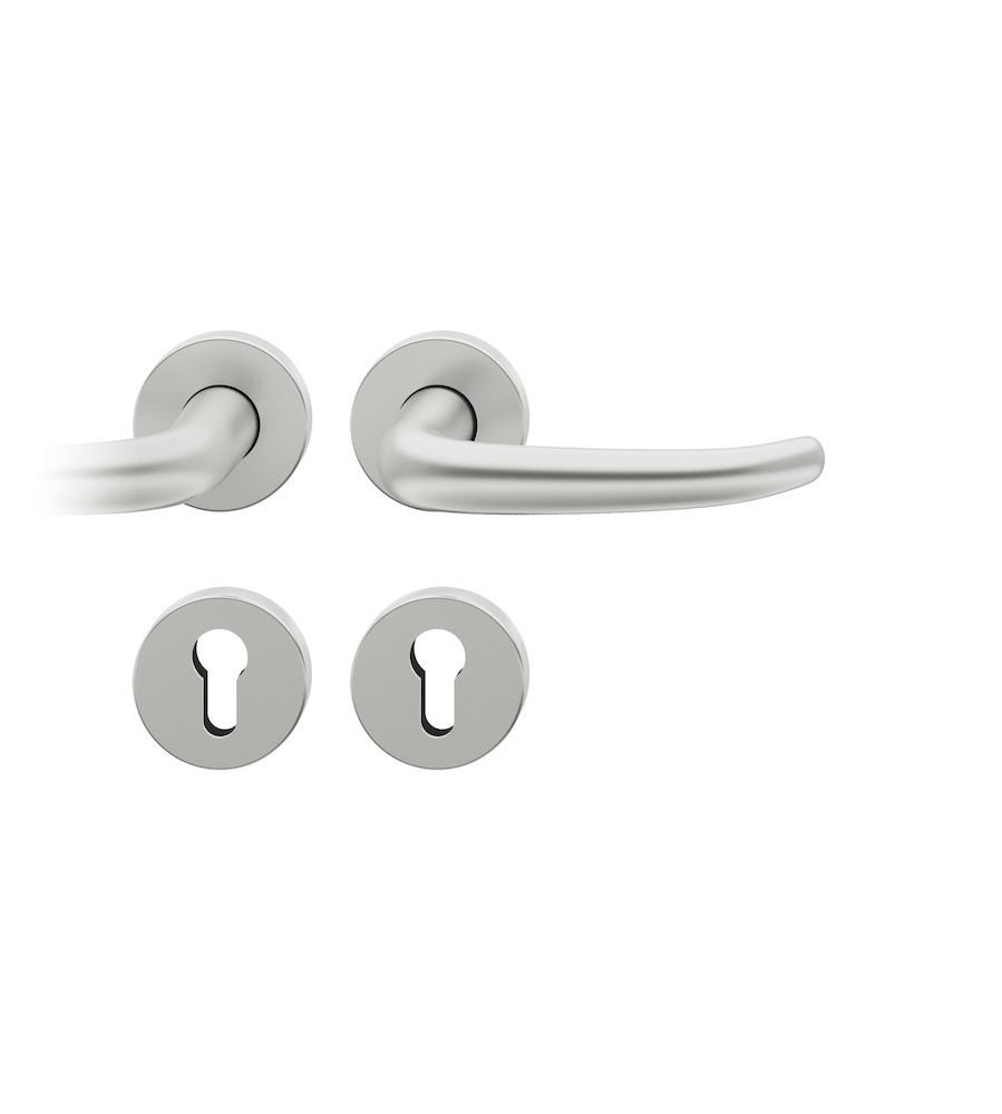 FSB Drückergarnitur mit Rosetten 72 1023, rund, mit Nocken, VK 8,5, AGL3, Aluminium