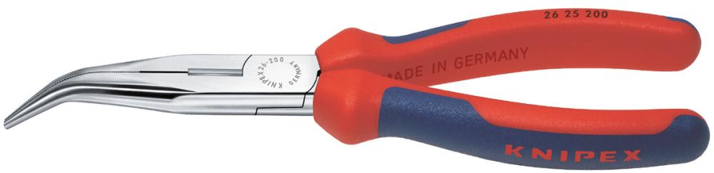 KNIPEX Storchschnabelzange  verchromt gebogen mit Mehrkomponenten-Griffen 200mm